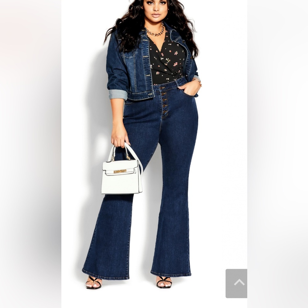 Harley Flare Jean – MidDenim — City Chic